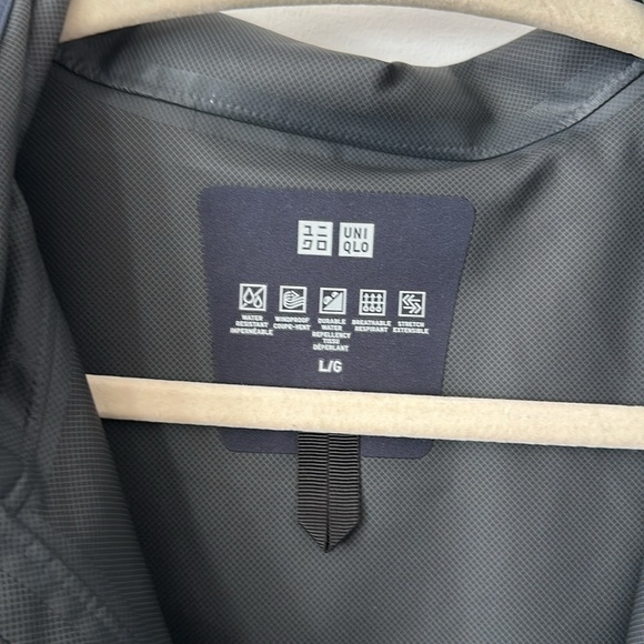 Uniqlo BLOCKTECH 3D CUT PARKA Navy Rain jacket - Picture 3 of 4